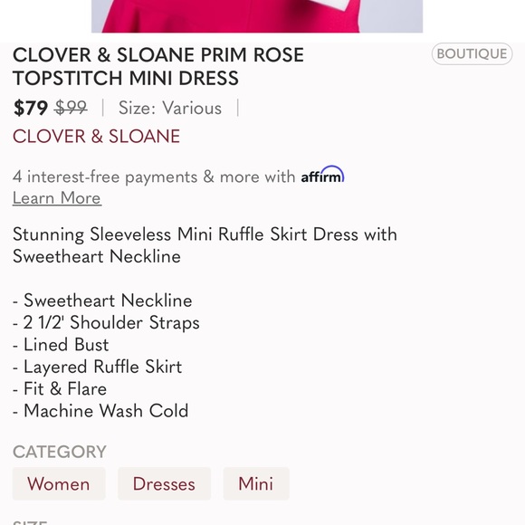 Clover & Stone Pink Dress Size M - Picture 11 of 11